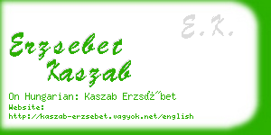 erzsebet kaszab business card